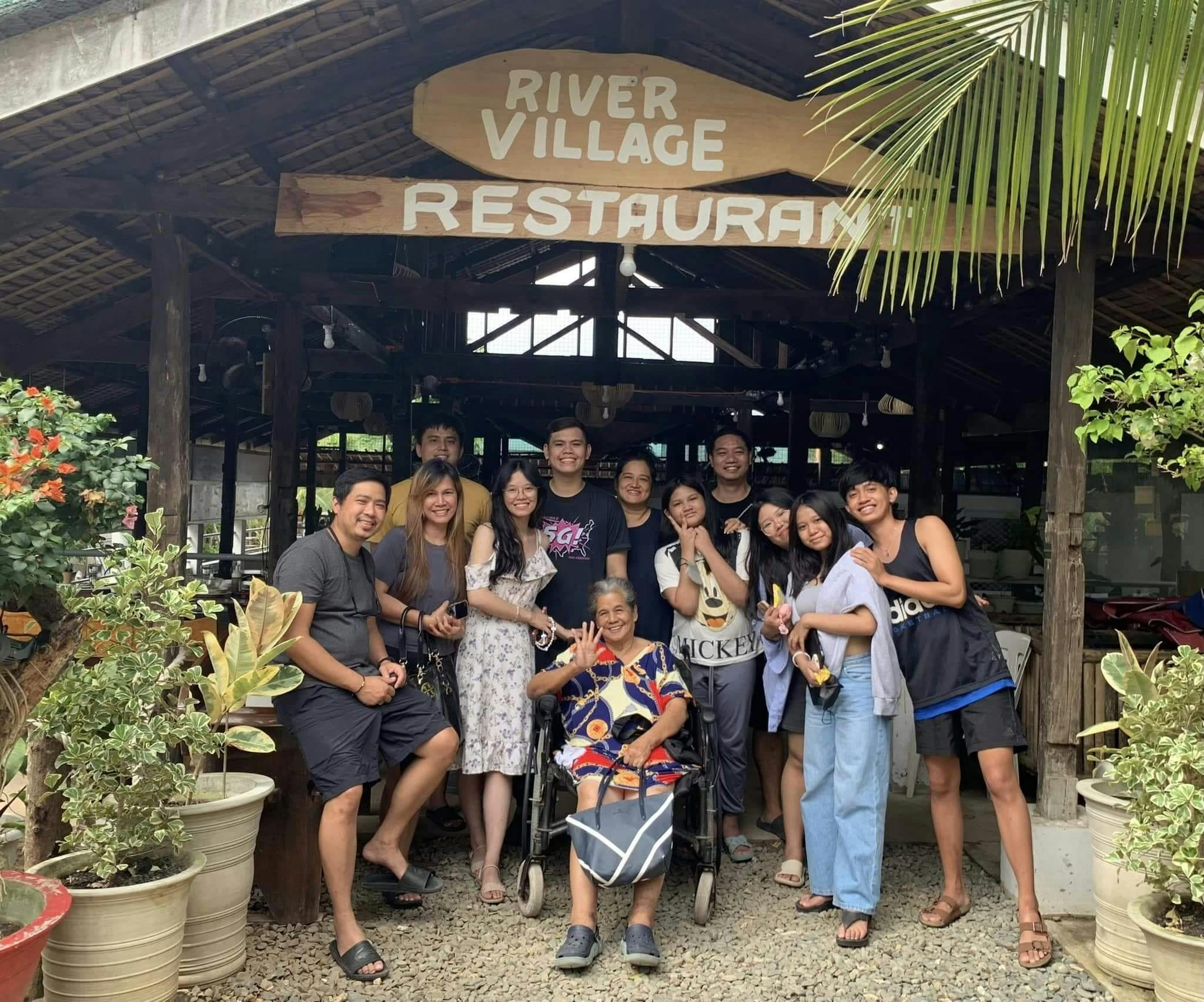 river village restaurant with loving family